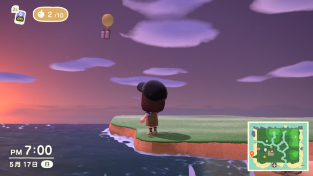 風船がとんでくる画像