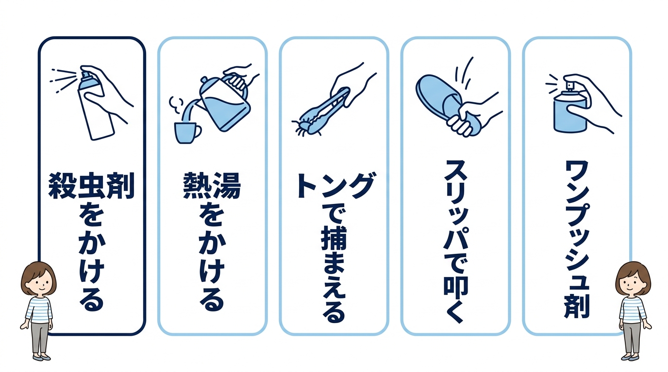ムカデが出た時にすぐできる5つの対処法