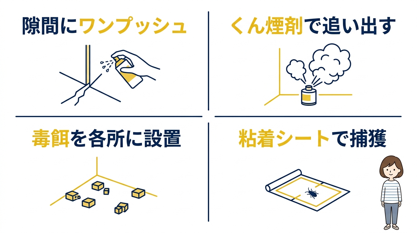 ゴキブリを見失ったときの探し方と追い出し術