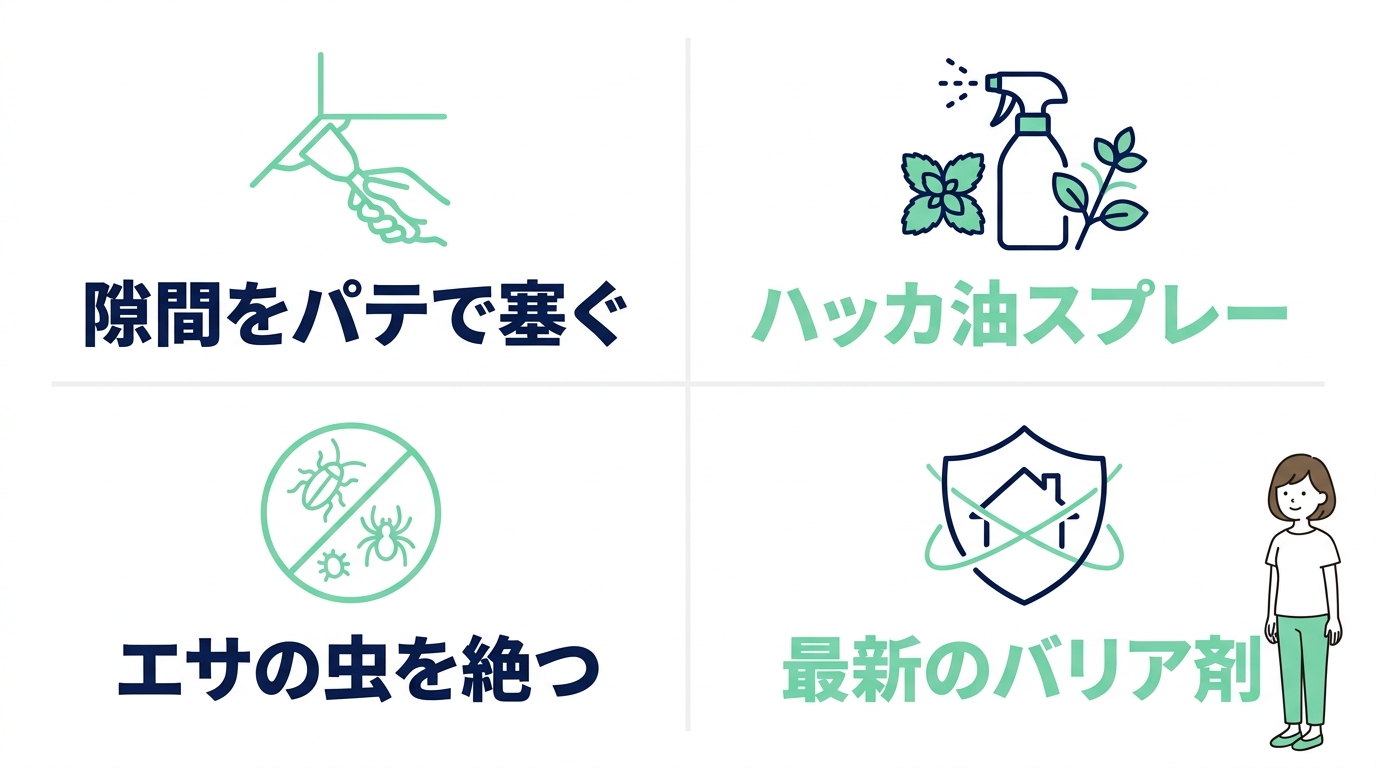 ムカデの侵入を物理的・化学的に防ぐ4つの対策