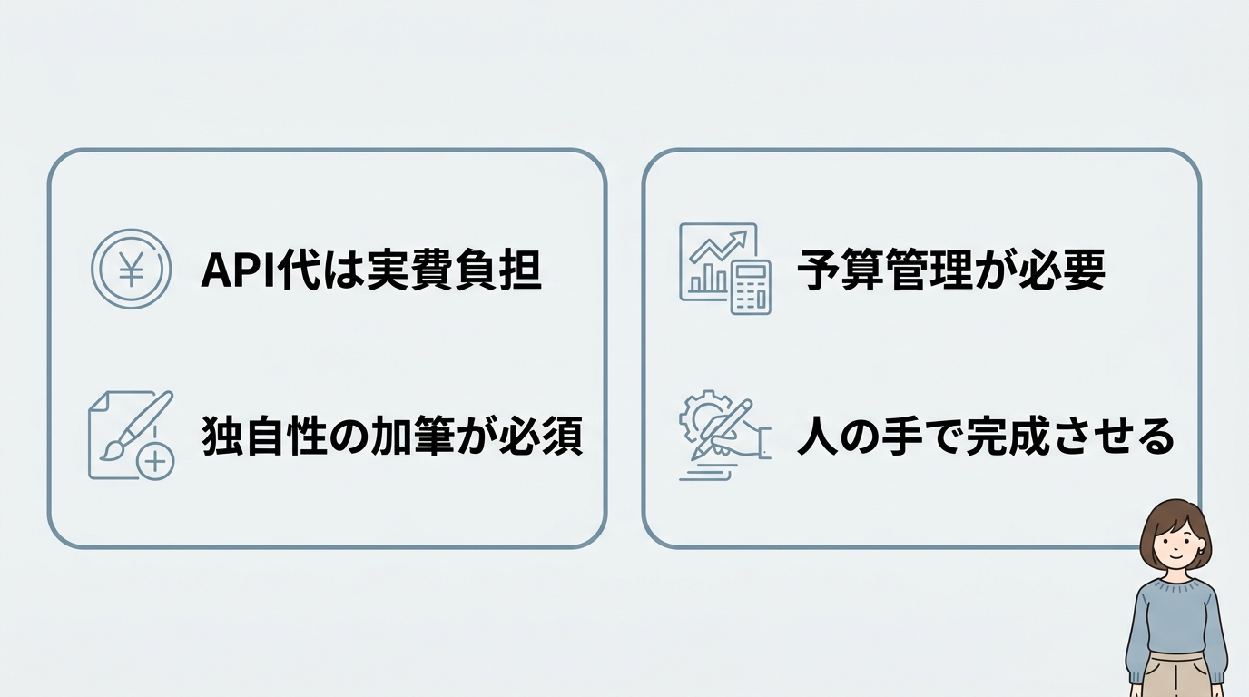 AI維新Writerの気になるデメリット