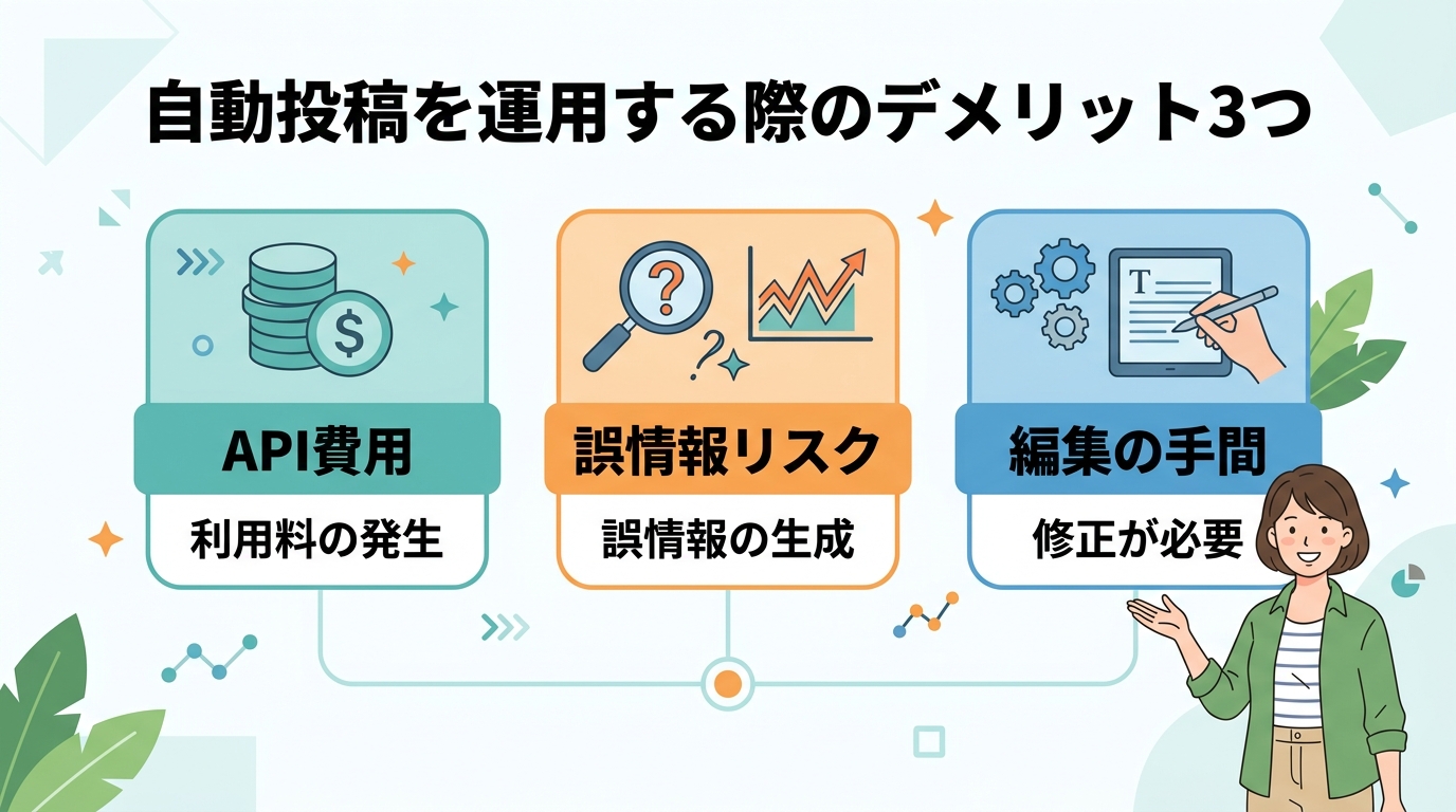 自動投稿を運用する際のデメリット3つ