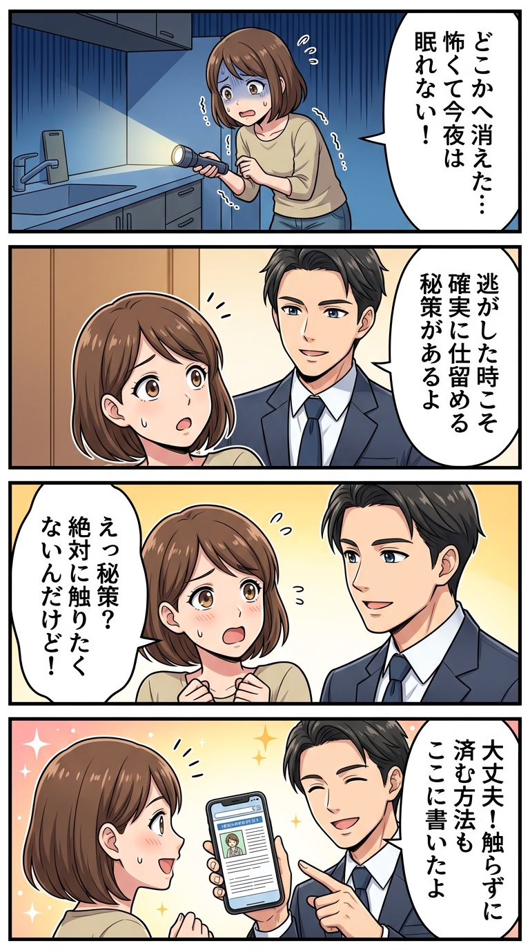 ゴキブリ 出た とき 対処