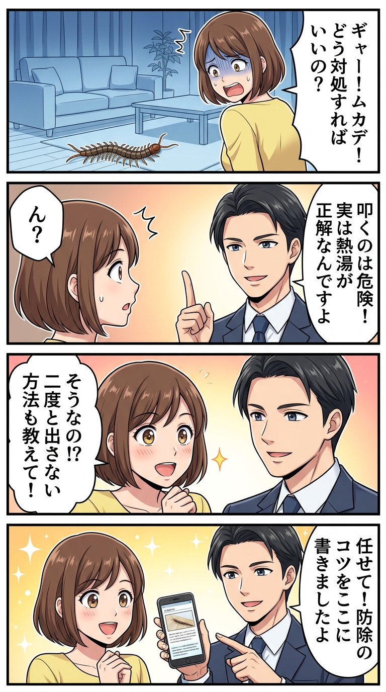 ムカデ 出た 対処