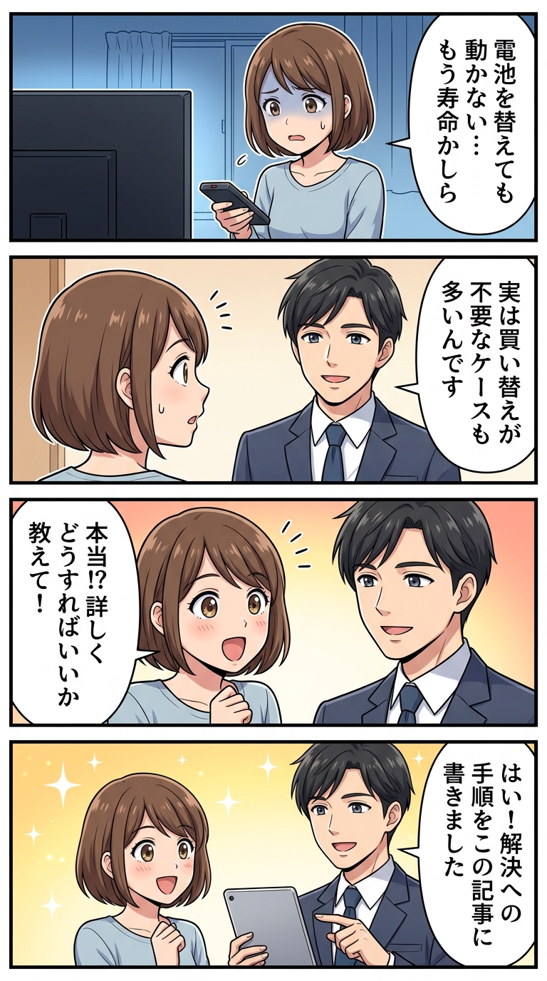 リモコン 効かない 原因