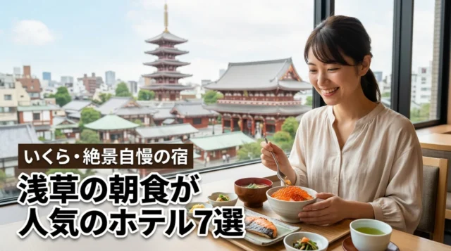 浅草で朝食が人気のホテル7選！いくらや絶景が楽しめるおすすめ宿を徹底比較