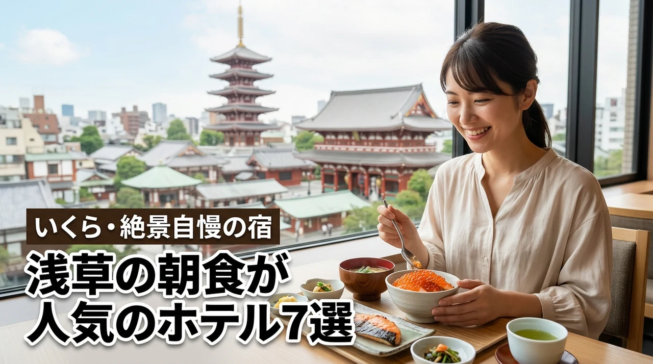 浅草で朝食が人気のホテル7選！いくらや絶景が楽しめるおすすめ宿を徹底比較