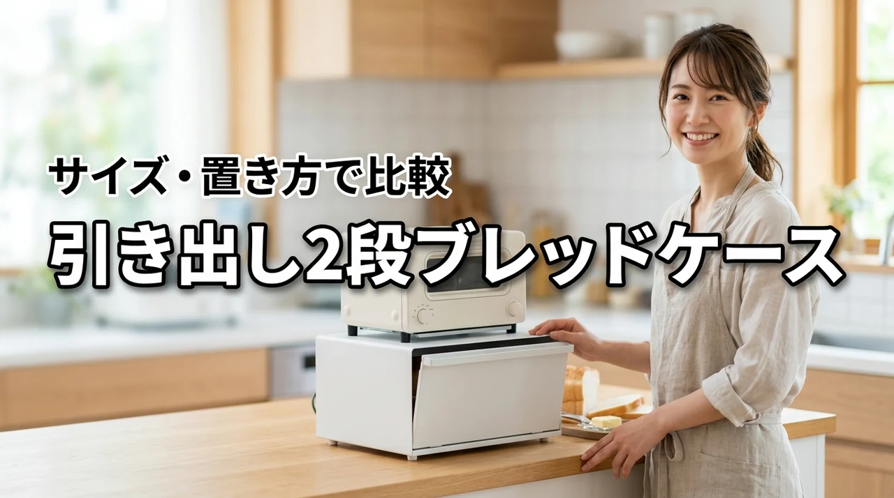 ブレッドケース引き出し2段おすすめ｜幅・奥行き・トースター置きで比較