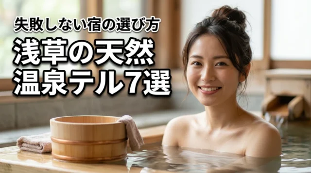 浅草で温泉を楽しめるおすすめホテル7選！天然温泉で観光の疲れを癒やす宿の選び方