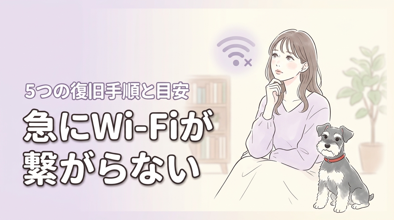 家のWi-Fiが急に繋がらない?今すぐ試すべき5つの復旧手順と買い換えの目安