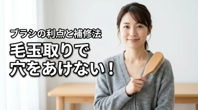 毛玉取りで穴があくのが怖い人へ！大切な服を守るブラシのメリットと補修法（記事のアイキャッチ画像）