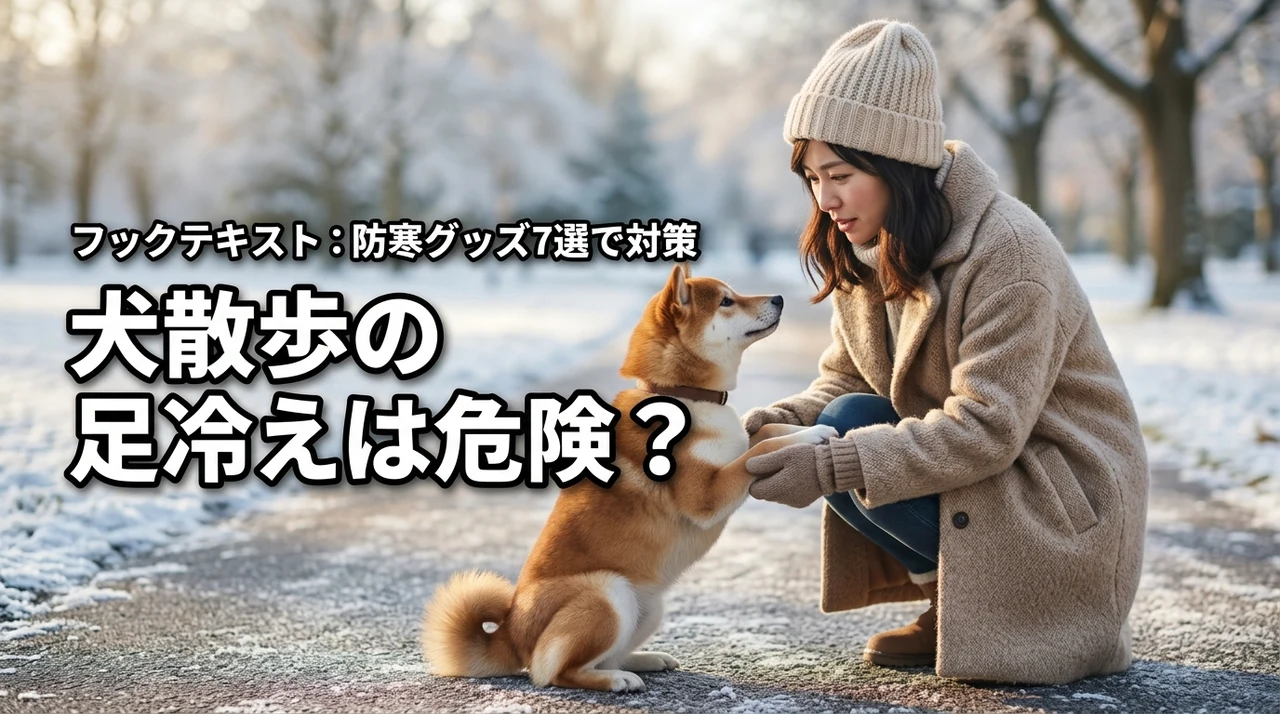 犬との散歩で足が冷たいのは危険？原因とおすすめ防寒グッズ7選で冬を乗り切る（記事のアイキャッチ画像）