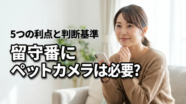 ペットカメラは留守番に必要？導入して実感した5つのメリットと判断基準を公開（記事のアイキャッチ画像）