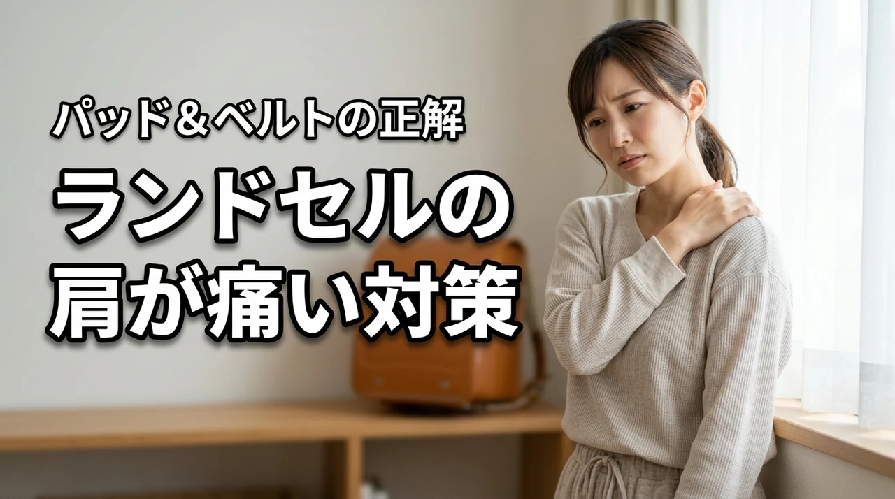 ランドセルで肩が痛いときの正解は？パッドや補助ベルトを活用した最強の対策（記事のアイキャッチ画像）